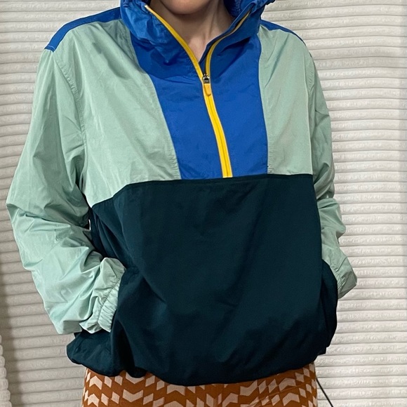 Color block pullover windbreaker spring jacket - Picture 5 of 6